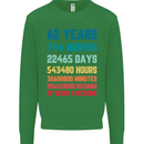 62nd Birthday 62 Year Old Mens Sweatshirt Jumper Irish Green