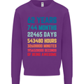 62nd Birthday 62 Year Old Mens Sweatshirt Jumper Purple
