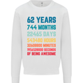 62nd Birthday 62 Year Old Mens Sweatshirt Jumper White