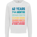 62nd Birthday 62 Year Old Mens Sweatshirt Jumper White