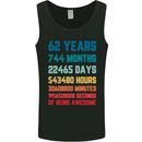 62nd Birthday 62 Year Old Mens Vest Tank Top Black
