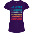 62nd Birthday 62 Year Old Womens Petite Cut T-Shirt Purple