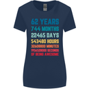 62nd Birthday 62 Year Old Womens Wider Cut T-Shirt Navy Blue