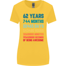 62nd Birthday 62 Year Old Womens Wider Cut T-Shirt Yellow