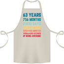 63rd Birthday 63 Year Old Cotton Apron 100% Organic Natural