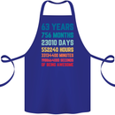 63rd Birthday 63 Year Old Cotton Apron 100% Organic Royal Blue