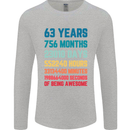 63rd Birthday 63 Year Old Mens Long Sleeve T-Shirt Sports Grey