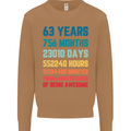 63rd Birthday 63 Year Old Mens Sweatshirt Jumper Caramel Latte