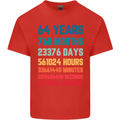 64th Birthday 64 Year Old Mens Cotton T-Shirt Tee Top Red