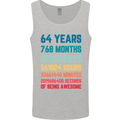 64th Birthday 64 Year Old Mens Vest Tank Top Sports Grey