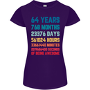 64th Birthday 64 Year Old Womens Petite Cut T-Shirt Purple
