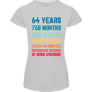 64th Birthday 64 Year Old Womens Petite Cut T-Shirt Sports Grey