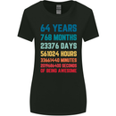 64th Birthday 64 Year Old Womens Wider Cut T-Shirt Black
