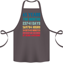 65th Birthday 65 Year Old Cotton Apron 100% Organic Dark Grey