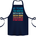 65th Birthday 65 Year Old Cotton Apron 100% Organic Navy Blue