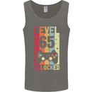 65th Birthday 65 Year Old Level Up Gamming Mens Vest Tank Top Charcoal