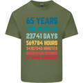 65th Birthday 65 Year Old Mens Cotton T-Shirt Tee Top Military Green
