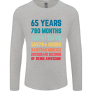 65th Birthday 65 Year Old Mens Long Sleeve T-Shirt Sports Grey