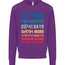 65th Birthday 65 Year Old Mens Sweatshirt Jumper Purple