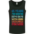 65th Birthday 65 Year Old Mens Vest Tank Top Black
