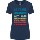 65th Birthday 65 Year Old Womens Wider Cut T-Shirt Navy Blue