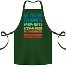 66th Birthday 66 Year Old Cotton Apron 100% Organic Forest Green