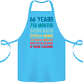 66th Birthday 66 Year Old Cotton Apron 100% Organic Turquoise