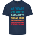 66th Birthday 66 Year Old Mens Cotton T-Shirt Tee Top Navy Blue