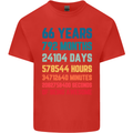 66th Birthday 66 Year Old Mens Cotton T-Shirt Tee Top Red