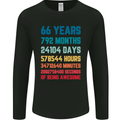 66th Birthday 66 Year Old Mens Long Sleeve T-Shirt Black