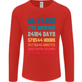 66th Birthday 66 Year Old Mens Long Sleeve T-Shirt Red