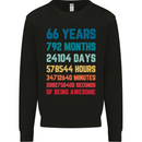 66th Birthday 66 Year Old Mens Sweatshirt Jumper Black