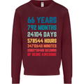 66th Birthday 66 Year Old Mens Sweatshirt Jumper Maroon