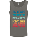 66th Birthday 66 Year Old Mens Vest Tank Top Charcoal
