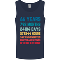 66th Birthday 66 Year Old Mens Vest Tank Top Navy Blue