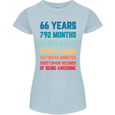66th Birthday 66 Year Old Womens Petite Cut T-Shirt Light Blue