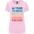 66th Birthday 66 Year Old Womens Wider Cut T-Shirt Light Pink