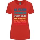 66th Birthday 66 Year Old Womens Wider Cut T-Shirt Red
