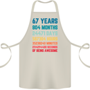 67th Birthday 67 Year Old Cotton Apron 100% Organic Natural
