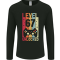 67th Birthday 67 Year Old Level Up Gamming Mens Long Sleeve T-Shirt Black