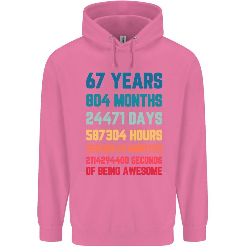67th Birthday 67 Year Old Mens 80% Cotton Hoodie Azelea
