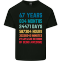 67th Birthday 67 Year Old Mens Cotton T-Shirt Tee Top Black