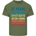 67th Birthday 67 Year Old Mens Cotton T-Shirt Tee Top Military Green