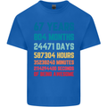 67th Birthday 67 Year Old Mens Cotton T-Shirt Tee Top Royal Blue
