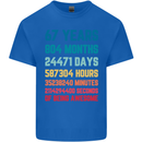 67th Birthday 67 Year Old Mens Cotton T-Shirt Tee Top Royal Blue