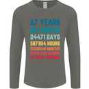 67th Birthday 67 Year Old Mens Long Sleeve T-Shirt Charcoal