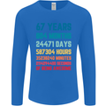 67th Birthday 67 Year Old Mens Long Sleeve T-Shirt Royal Blue