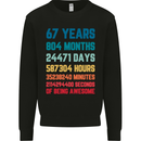 67th Birthday 67 Year Old Mens Sweatshirt Jumper Black