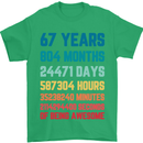 67th Birthday 67 Year Old Mens T-Shirt 100% Cotton Irish Green