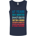 67th Birthday 67 Year Old Mens Vest Tank Top Navy Blue